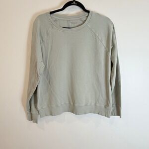 ATHLETA Crew Neck Long Sleeve Sweatshirt Pullover‎ Light Green Size L A484